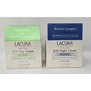 Lacura Face Care Anti-Wrinkle Coenzyme Q10 Day & Night Cream Set 1.7 Oz 2 Pack